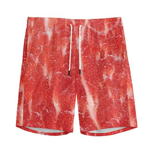 Fresh Meat Print Men's Sports Shorts