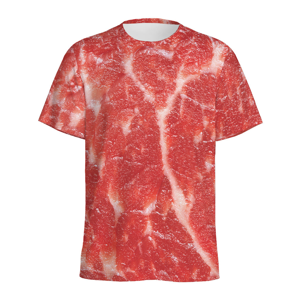 Fresh Meat Print Men's Sports T-Shirt