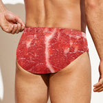 Fresh Meat Print Men's Swim Briefs