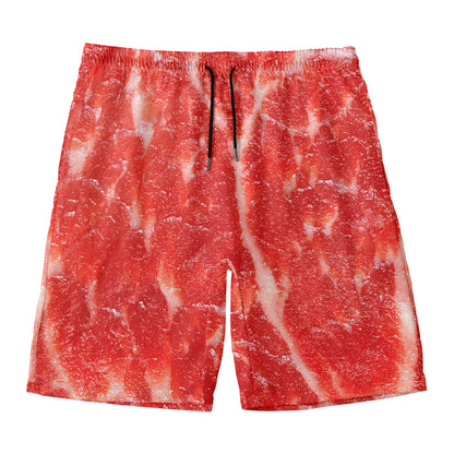 Fresh Meat Print Men's Swim Trunks