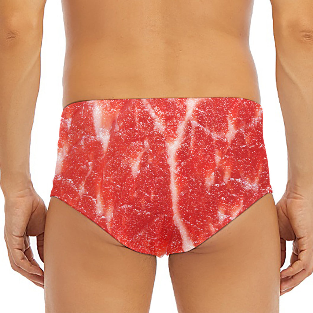 Fresh Meat Print Men's Triangle Swim Briefs