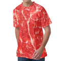 Fresh Meat Print Men's Velvet T-Shirt