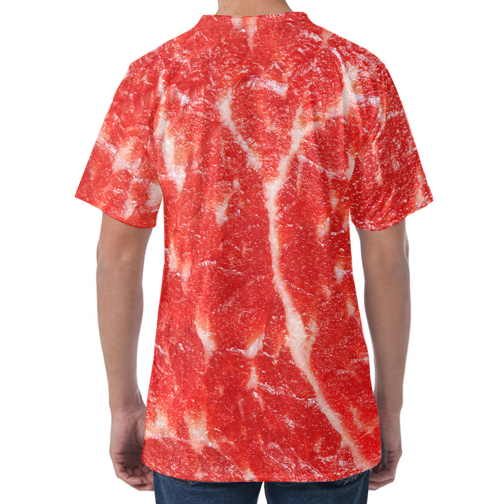 Fresh Meat Print Men's Velvet T-Shirt