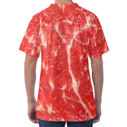 Fresh Meat Print Men's Velvet T-Shirt
