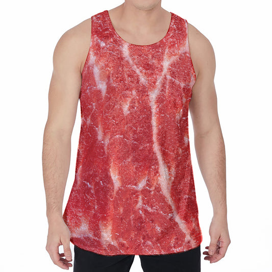 Fresh Meat Print Men's Velvet Tank Top