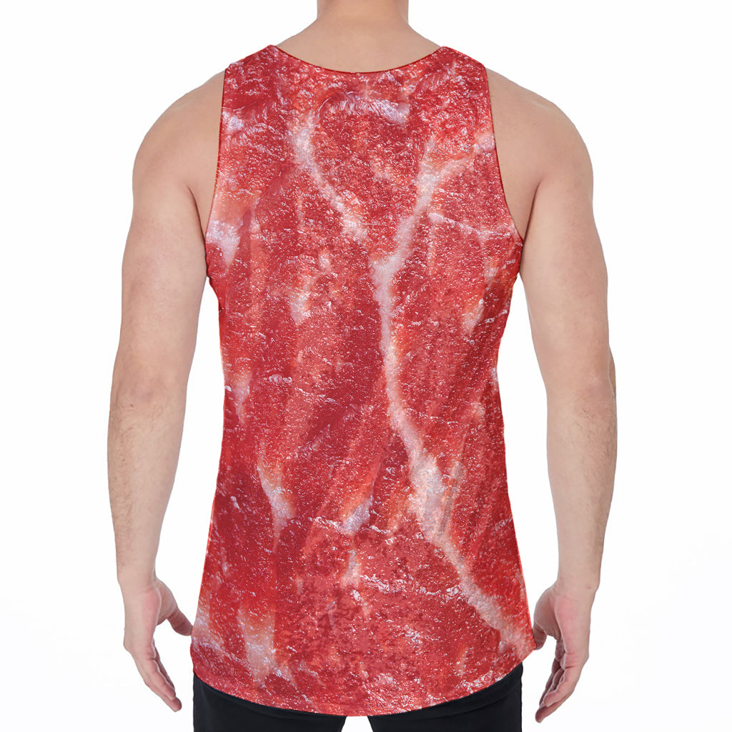Fresh Meat Print Men's Velvet Tank Top