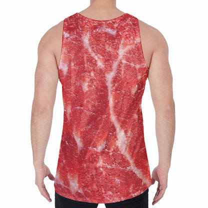 Fresh Meat Print Men's Velvet Tank Top