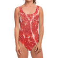 Fresh Meat Print One Piece Swimsuit