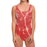 Fresh Meat Print One Piece Swimsuit