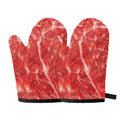 Fresh Meat Print Oven Mitts