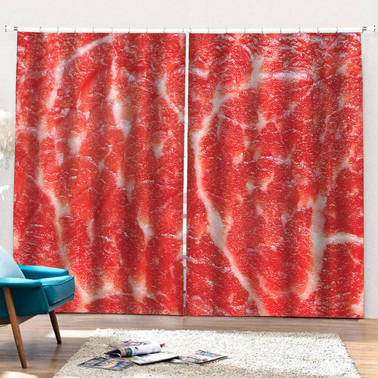Fresh Meat Print Pencil Pleat Curtains