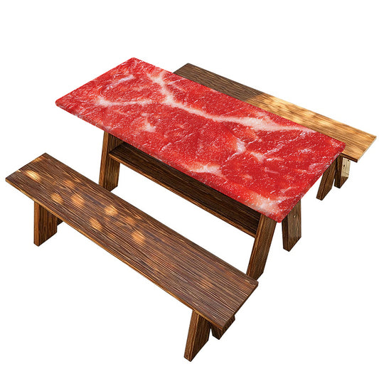 Fresh Meat Print Picnic Table Cover