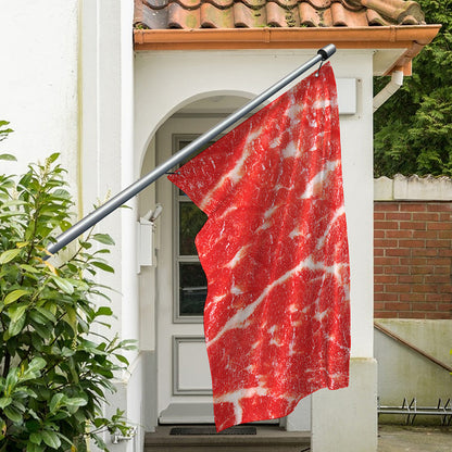Fresh Meat Print Polyester Flag
