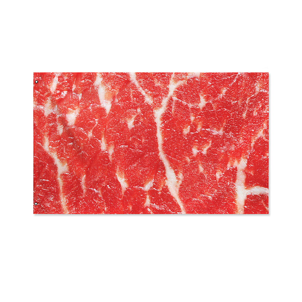 Fresh Meat Print Polyester Flag