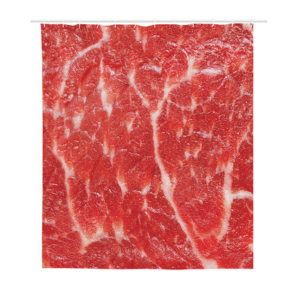 Fresh Meat Print Polyester Shower Curtain