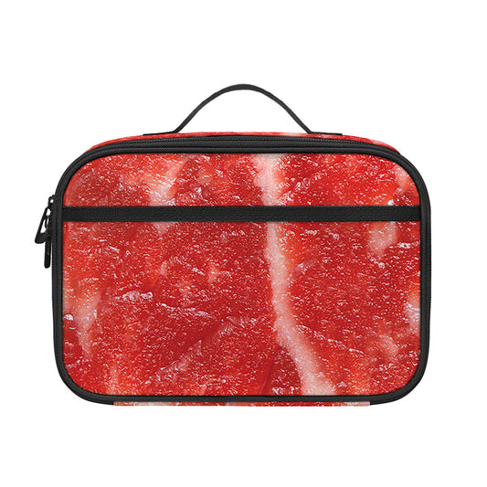 Fresh Meat Print Portable Lunch Bag