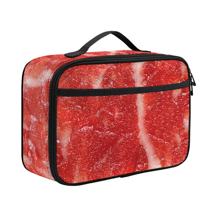 Fresh Meat Print Portable Lunch Bag