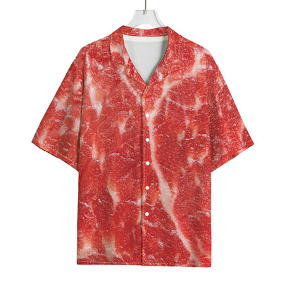 Fresh Meat Print Rayon Hawaiian Shirt