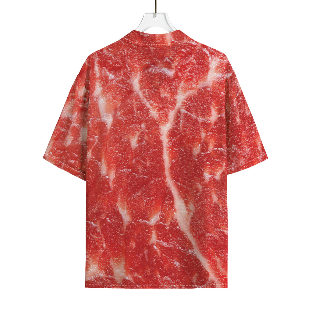 Fresh Meat Print Rayon Hawaiian Shirt