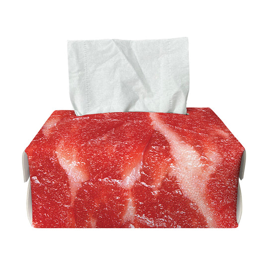 Fresh Meat Print Rectangle Tissue Box Cover