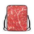 Fresh Meat Print Rectangular Crossbody Bag