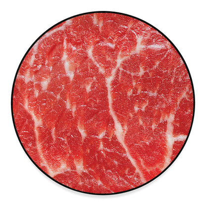 Fresh Meat Print Round Floor Mat
