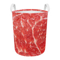 Fresh Meat Print Round Laundry Basket