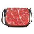 Fresh Meat Print Saddle Bag