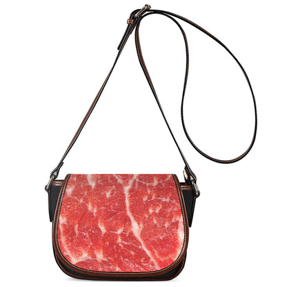 Fresh Meat Print Saddle Bag
