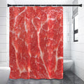 Fresh Meat Print Shower Curtain