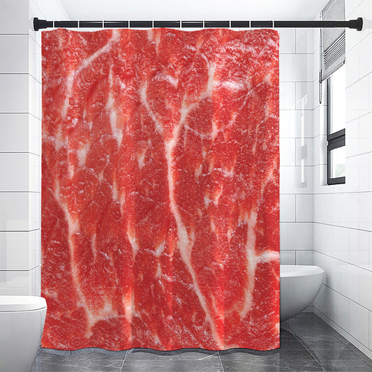 Fresh Meat Print Shower Curtain