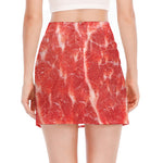 Fresh Meat Print Side Slit Mini Skirt