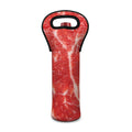 Fresh Meat Print Single Neoprene Wine Tote