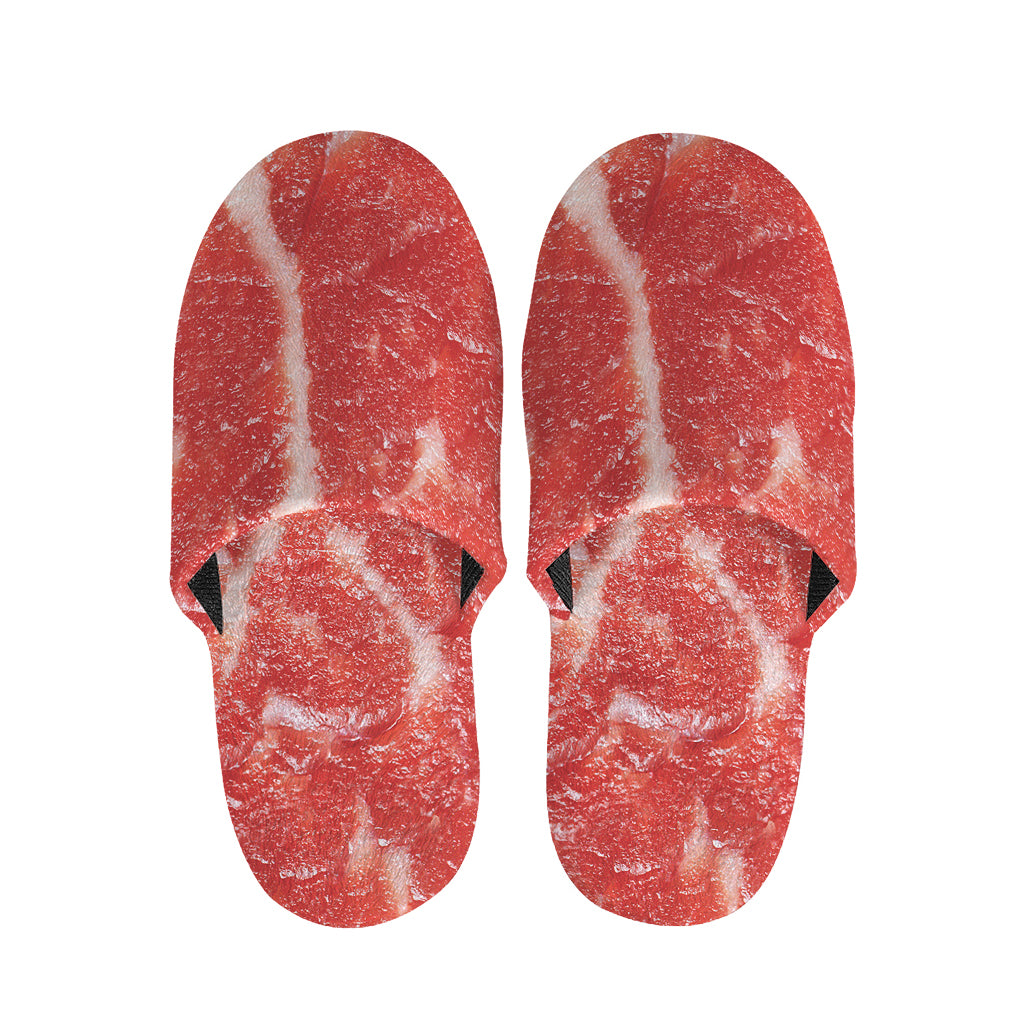 Fresh Meat Print Slippers