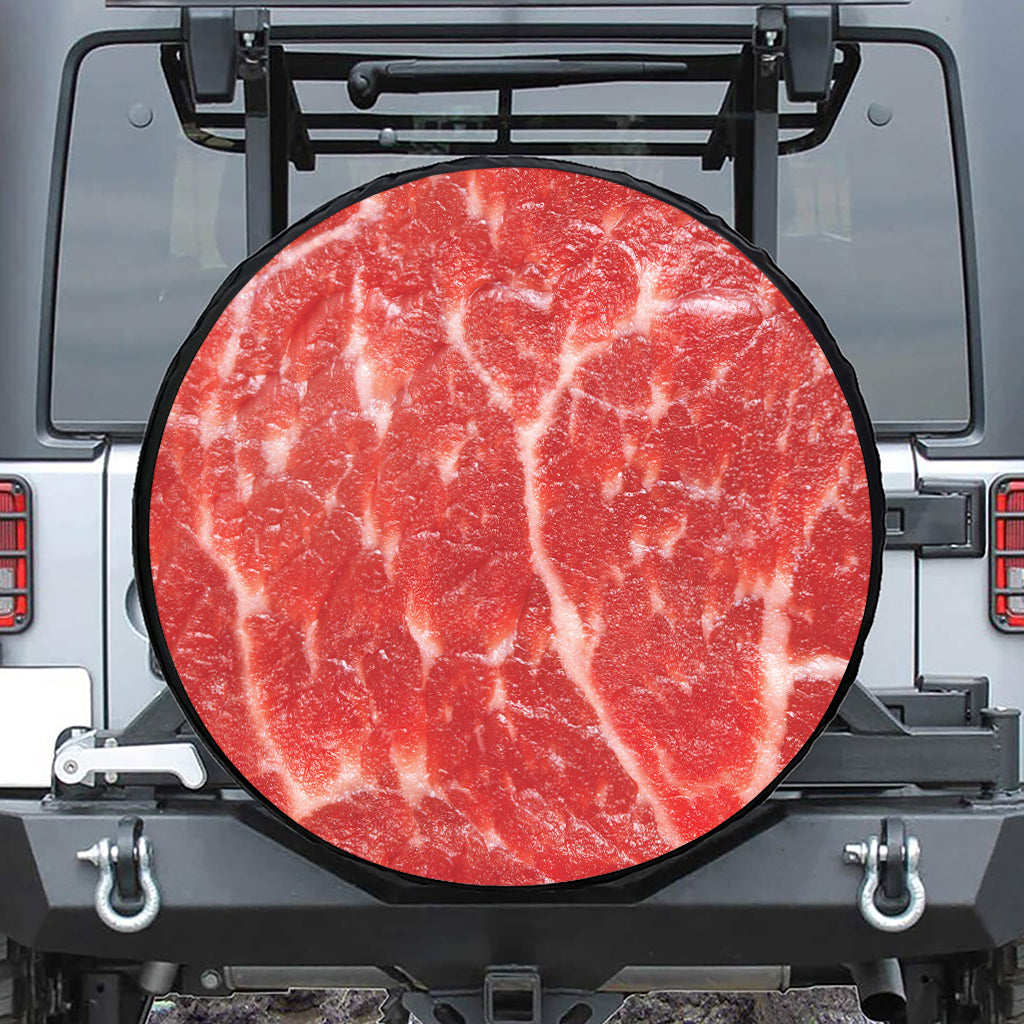 Fresh Meat Print Tire Cover