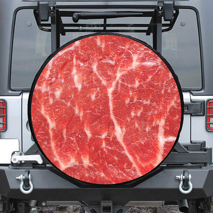 Fresh Meat Print Tire Cover