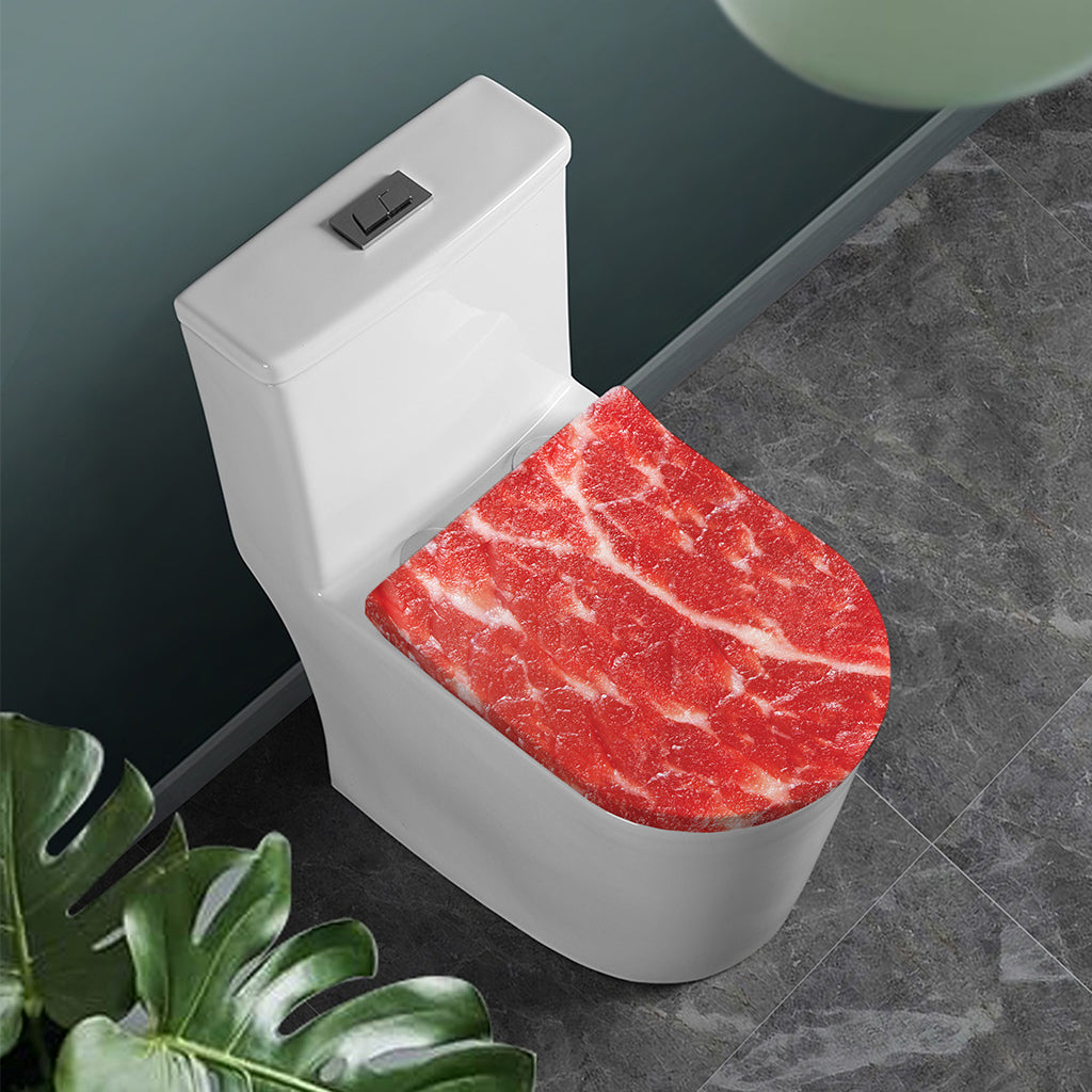 Fresh Meat Print Toilet Lid Cover