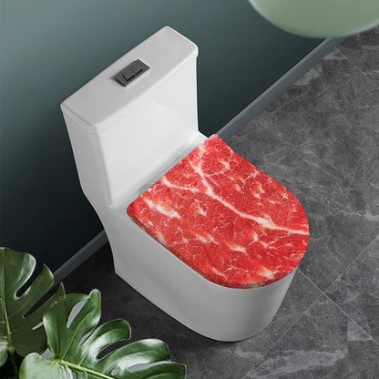 Fresh Meat Print Toilet Lid Cover