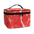 Fresh Meat Print Travel Makeup Bag