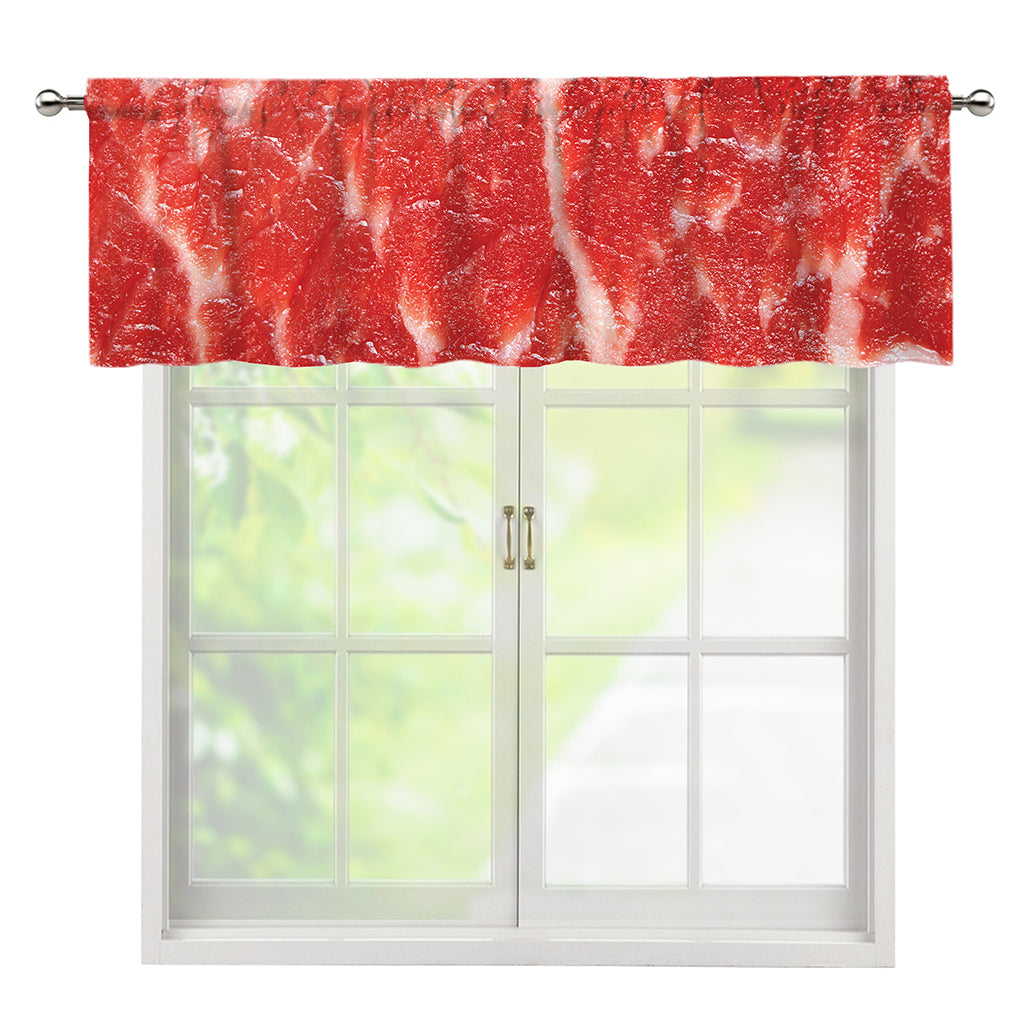 Fresh Meat Print Window Valance