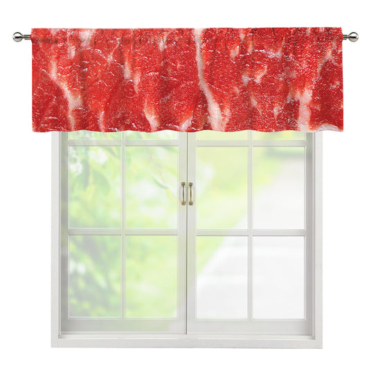Fresh Meat Print Window Valance