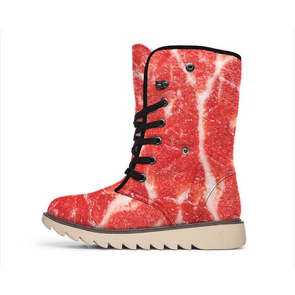 Fresh Meat Print Winter Boots