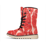 Fresh Meat Print Winter Boots