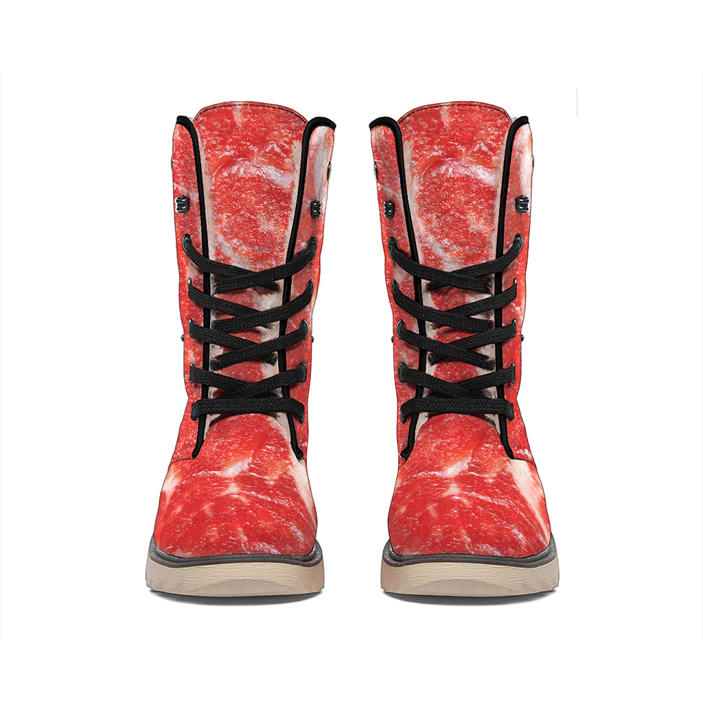 Fresh Meat Print Winter Boots