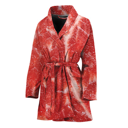 Fresh Meat Print Women's Bathrobe