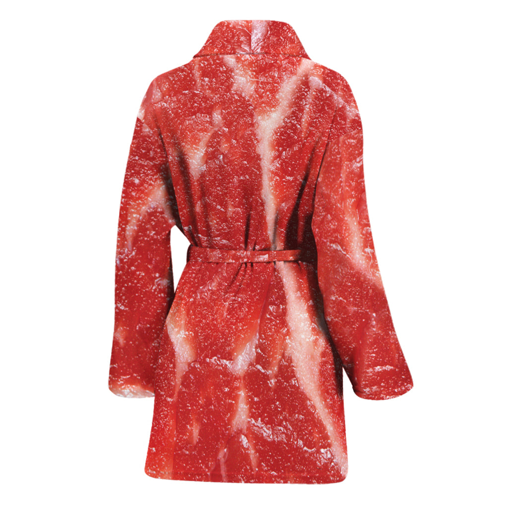 Fresh Meat Print Women's Bathrobe
