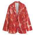 Fresh Meat Print Women's Cotton Blazer