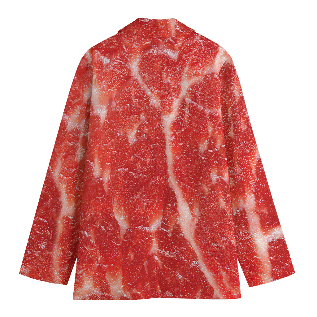 Fresh Meat Print Women's Cotton Blazer