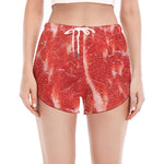 Fresh Meat Print Women's Split Running Shorts