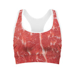 Fresh Meat Print Women's Sports Bra